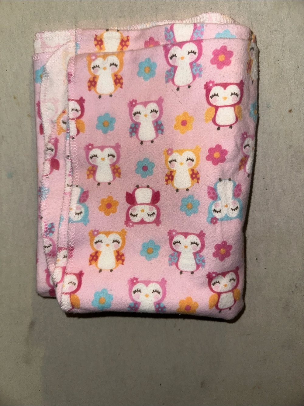 Carter's Pink Owl Print Baby Blanket